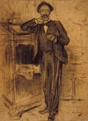 Retrato de Ramon Casas conservado en el MNAC en Barcelona